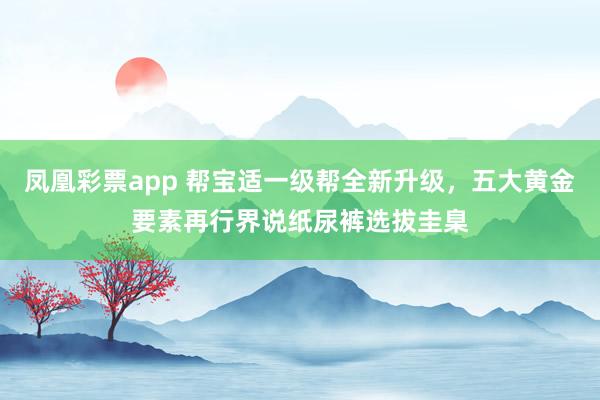 凤凰彩票app 帮宝适一级帮全新升级，五大黄金要素再行界说纸尿裤选拔圭臬
