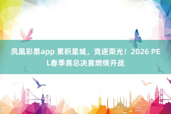 凤凰彩票app 累积星城，竞逐荣光！2026 PEL春季赛总决赛燃情开战