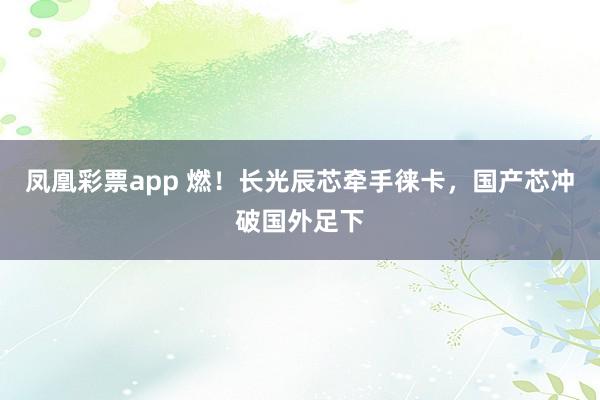 凤凰彩票app 燃！长光辰芯牵手徕卡，国产芯冲破国外足下